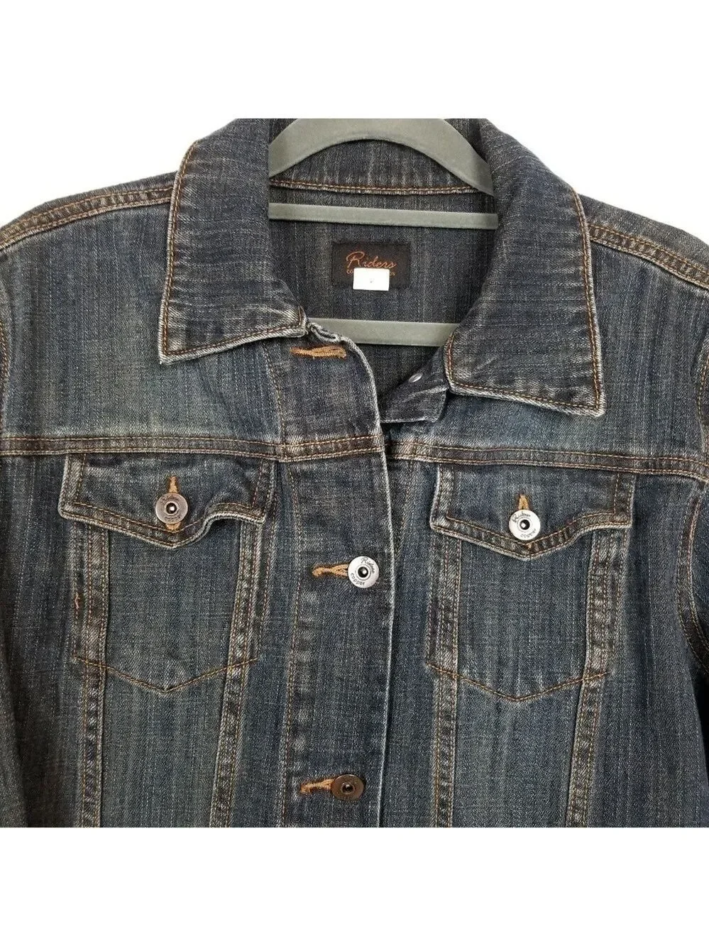 Riders Denim jean jacket sz L classic rustic western